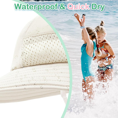 XIAOHAWANG Girls Sun Hat Baby Beach Hats Boys UPF 50+ Kids Summer Protection Cap Toddler Breathable
