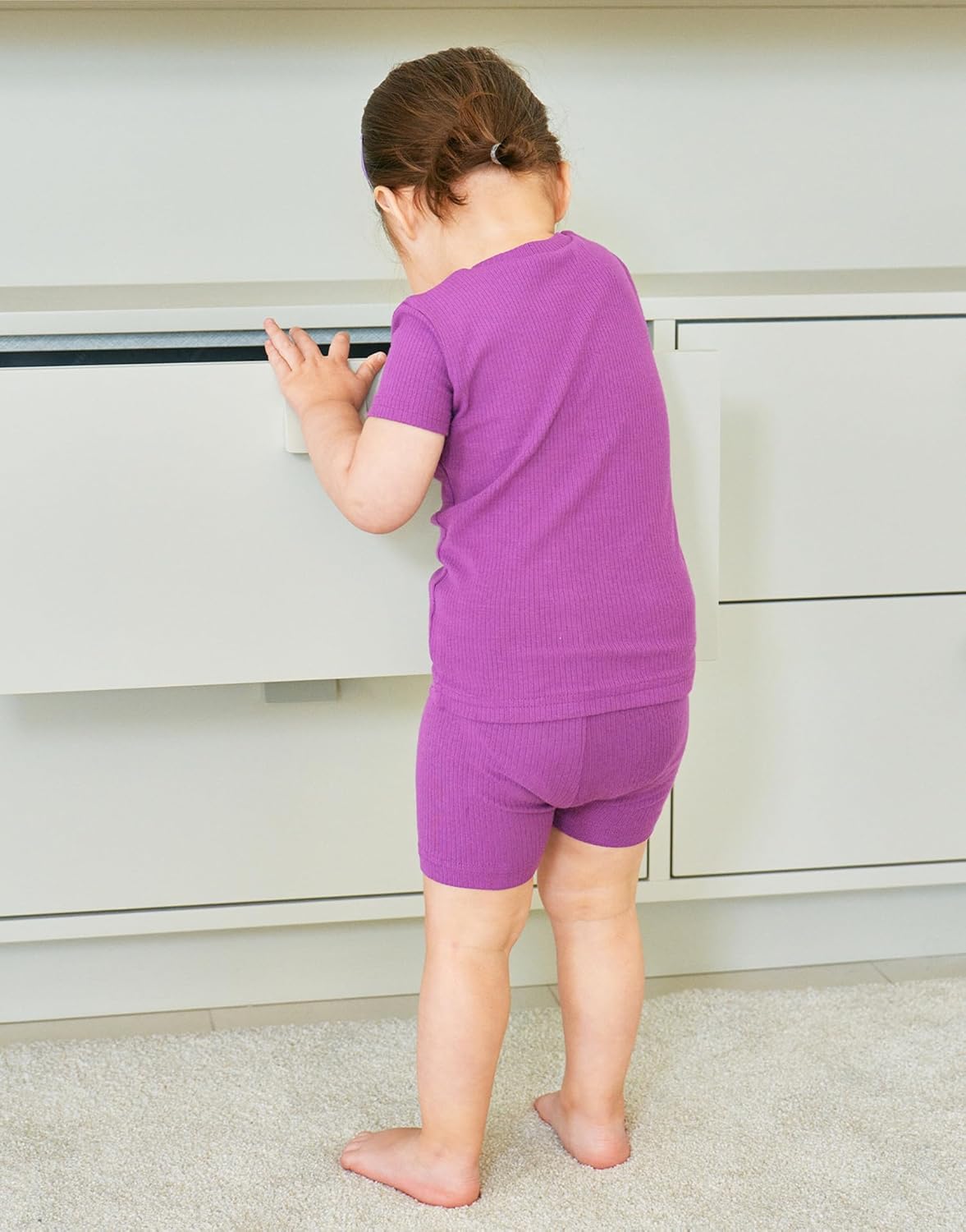 moimoln Pajamas Set 6M-5Y Solid Ribbed Unisex Baby & Toddler, Soft Viscose, Snug-Fit, Everyday