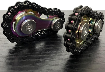 Stainless Steel Sprocket Fidgets Chain Fidget Cube Gears Linkage Bike Chain Novelty Fidget Block
