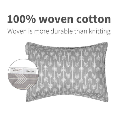 ALVABABY Toddler Pillowcases 2 Pack Organic Cotton Kids Pillow Cover Fit 13"x 18" or 12"x16"