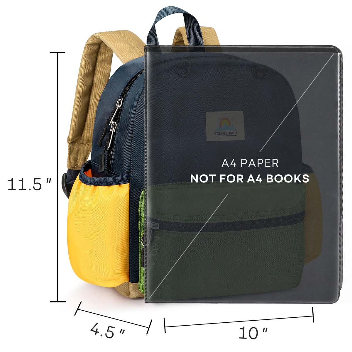 STEAMEDBUN Toddler Backpack for Boys 2-4: Kids Backpack Boys Girls - Preschool Kindergarten Daycare