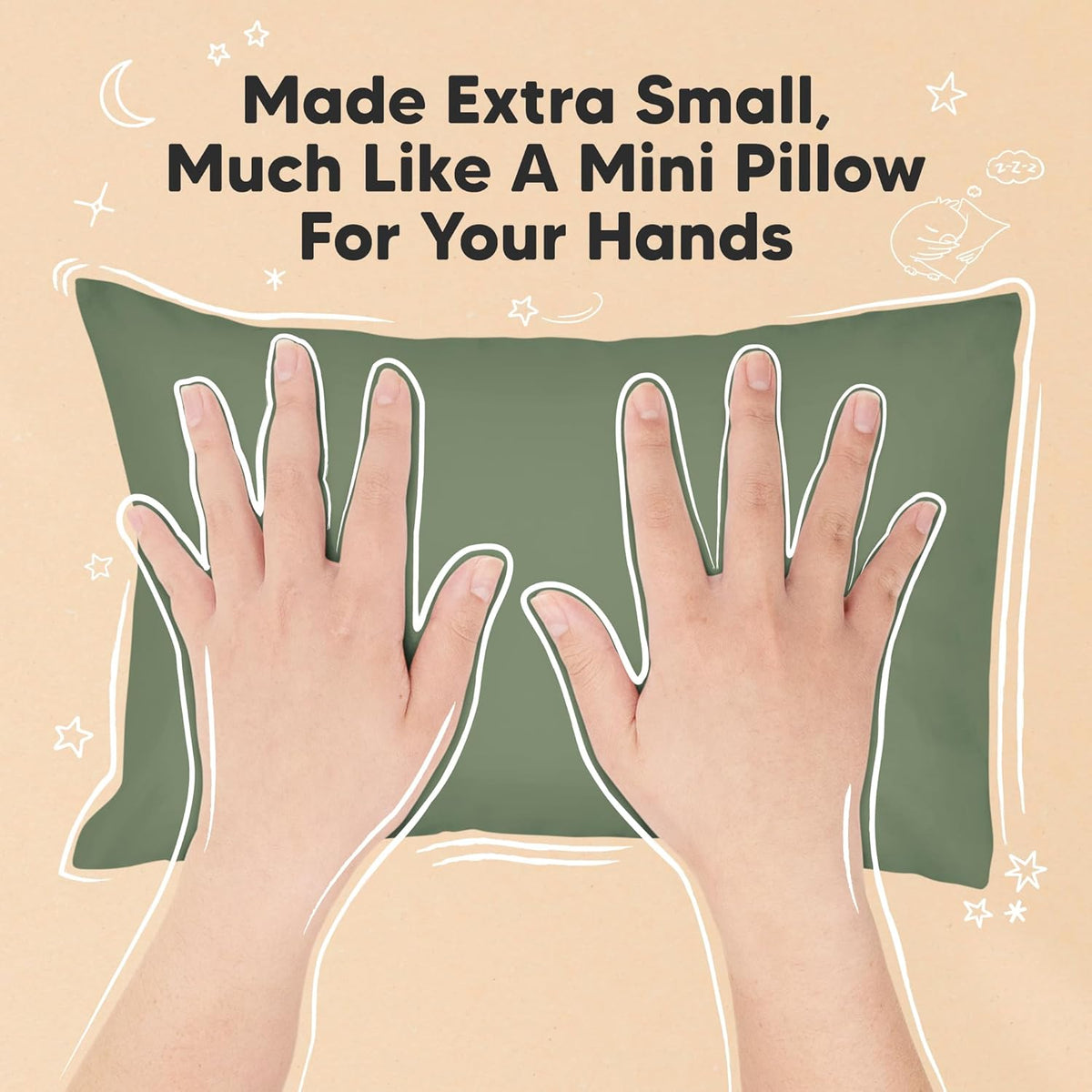 Mini Toddler Pillow with Pillowcase - 9x13 My Little Dreamy Travel Kids Pillow for Sleeping