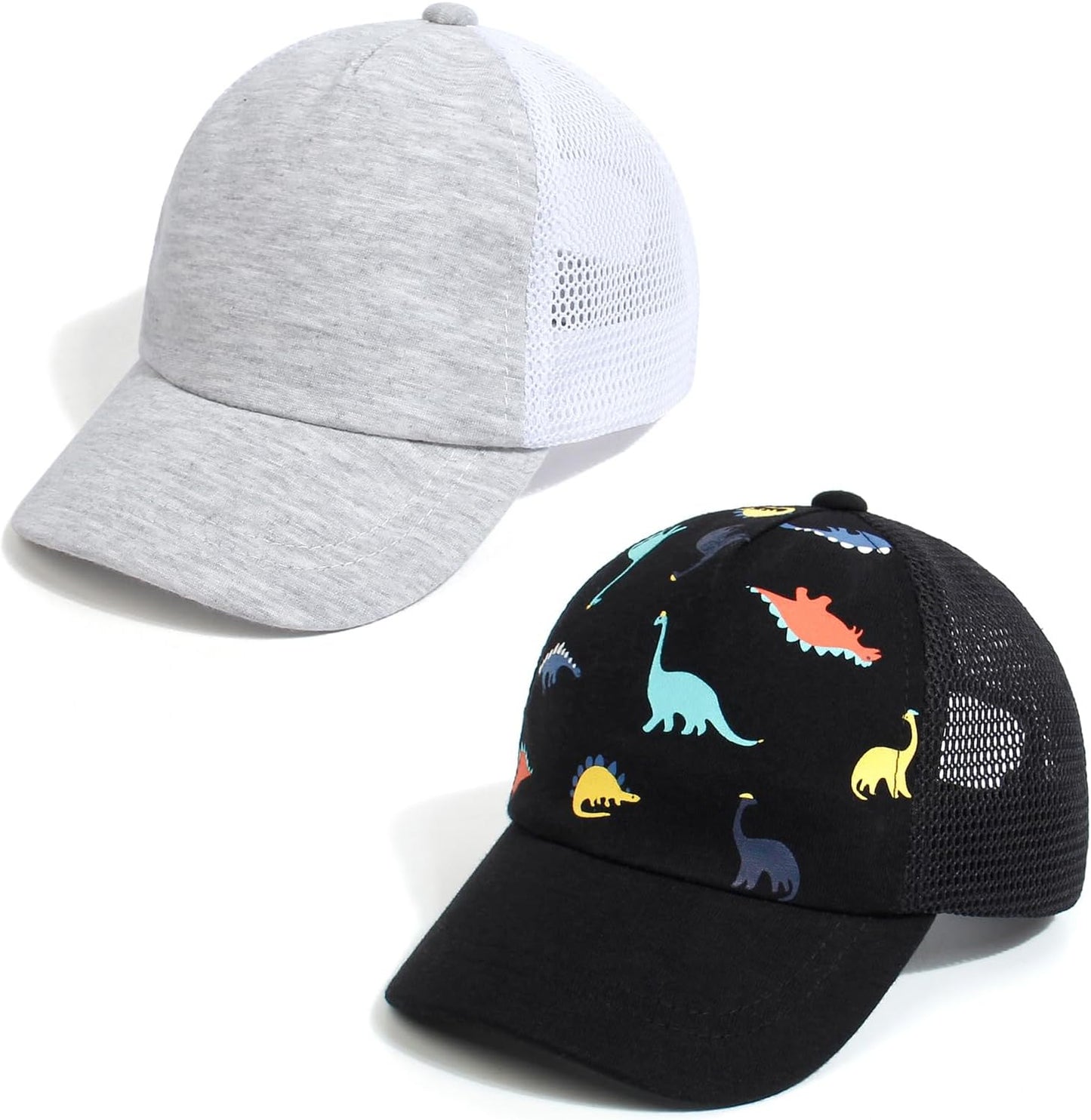 Duoyeree Toddler Baseball Cap Baby Cap Sun hat Print Dinosaur Pattern and Solid Color hat Kids boy