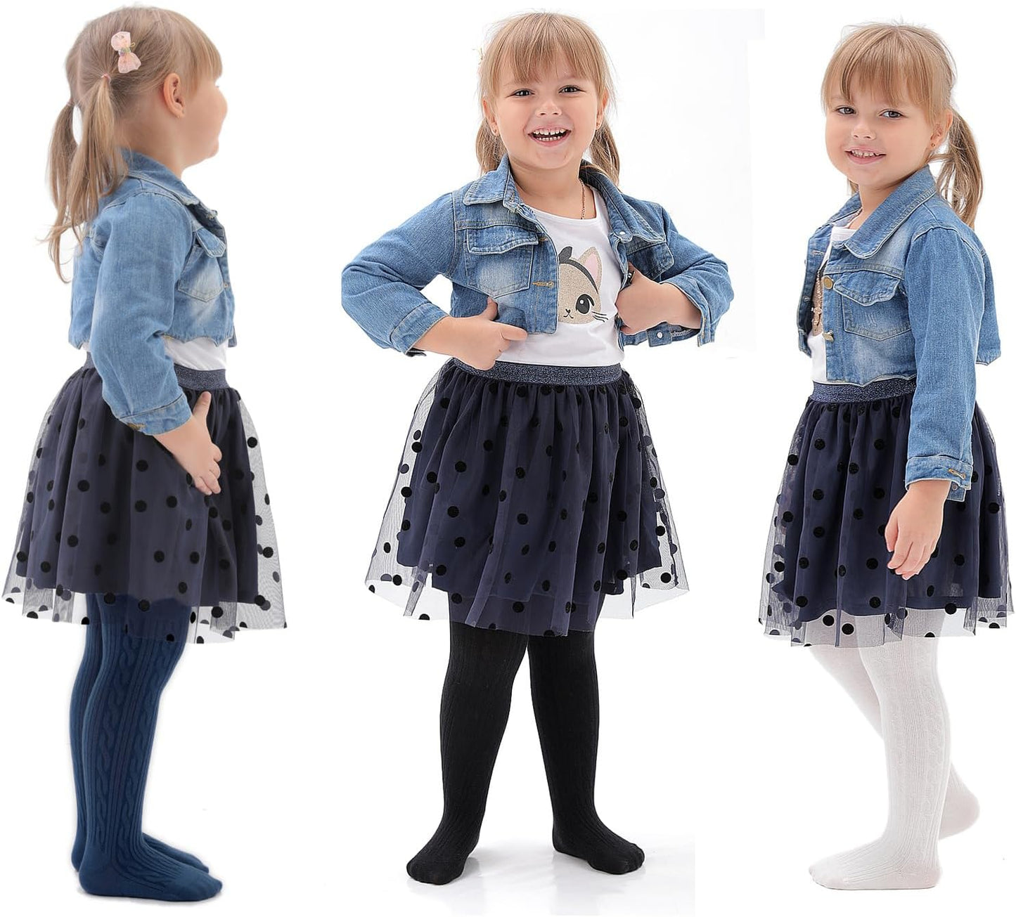 EPEIUS Baby Girl Tights Thick Cable Knit Leggings Stockings Cotton Pantyhose for Newborn Infant