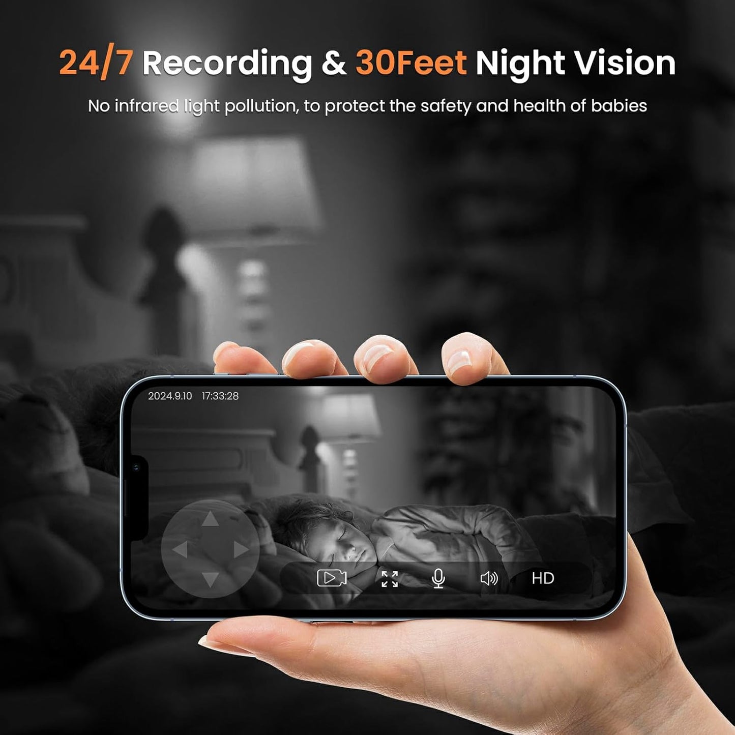 Pet Camera 360° Home Security Cameras with 2-Way Audio,Night Vision,Motion Detection,Dog Camera