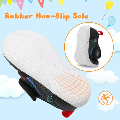 FEETCITY Baby First Walking Shoes Boys Girls Infant Sneakers Crib Shoes Breathable Lightweight Slip