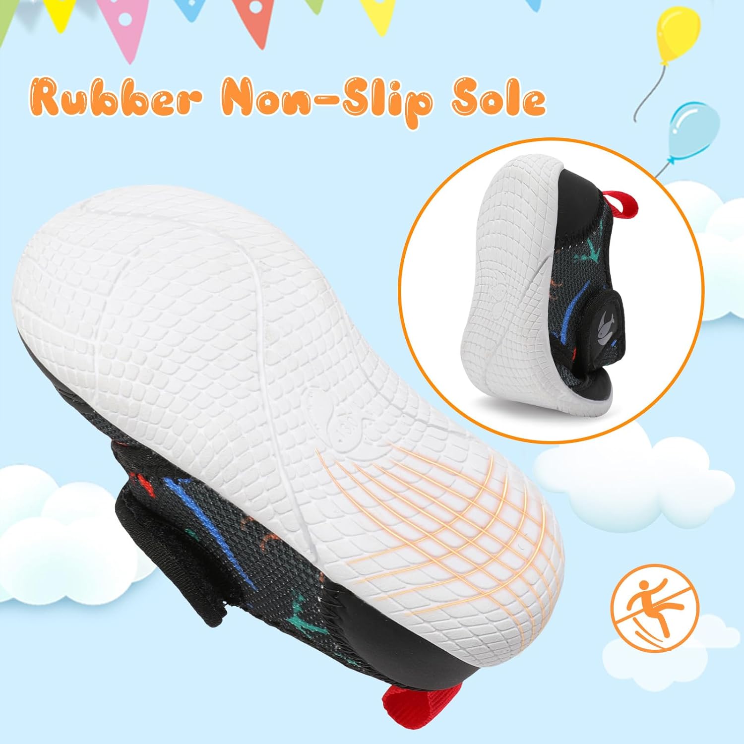 FEETCITY Baby First Walking Shoes Boys Girls Infant Sneakers Crib Shoes Breathable Lightweight Slip