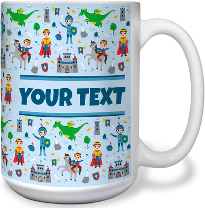 Personalized Mug for Kids - Princes - Custom Name/Text, Ceramic Hot Chocolate/Cocoa/Coffee Cup for