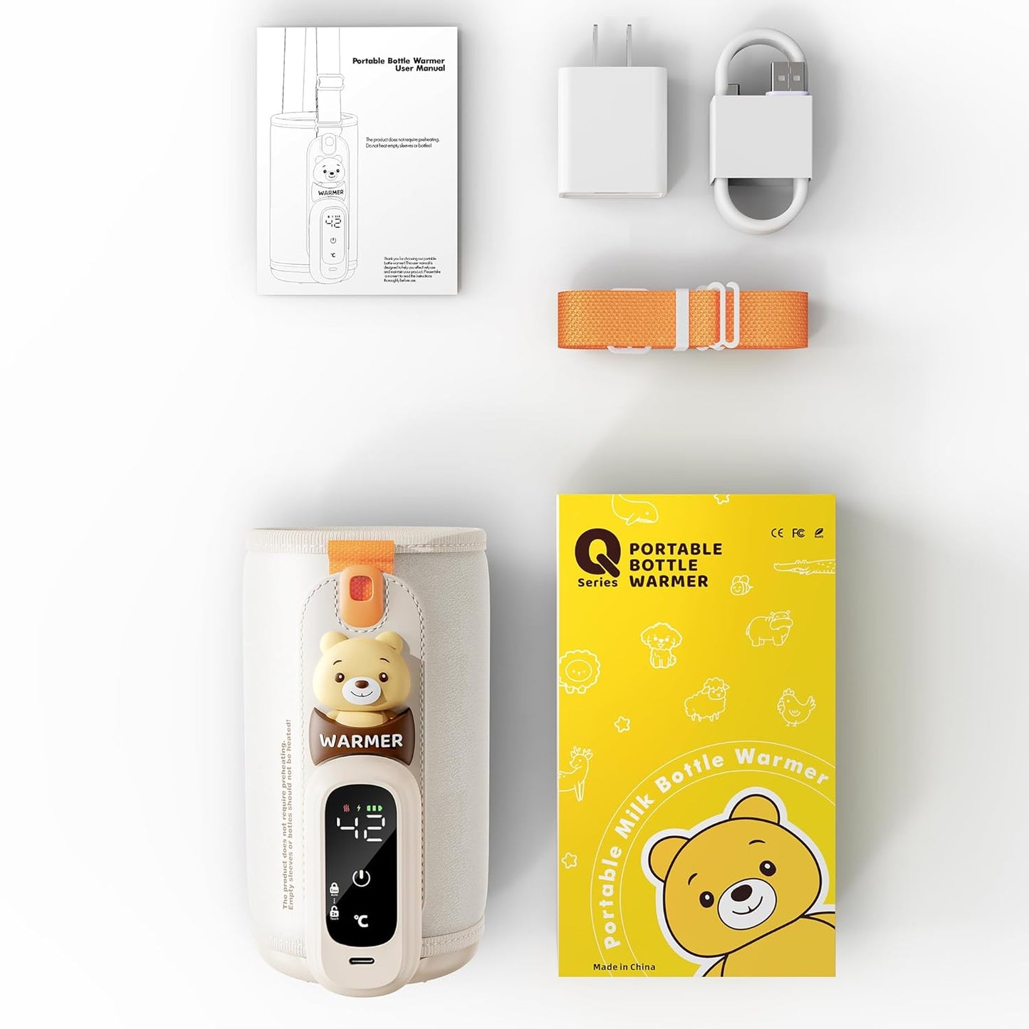 Portable Bottle Warmer for Breastmilk & Formula, Baby Rapid Milk Warmer, Accurate Temperature