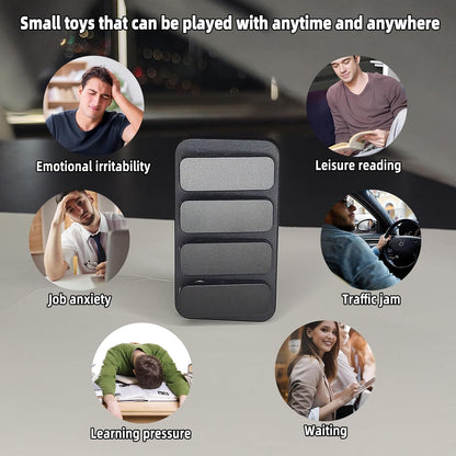 Premium Magnetic Metal Fidget Slider - EDC Haptic Clicker Stress Relief Toy for Adults, Anxiety &