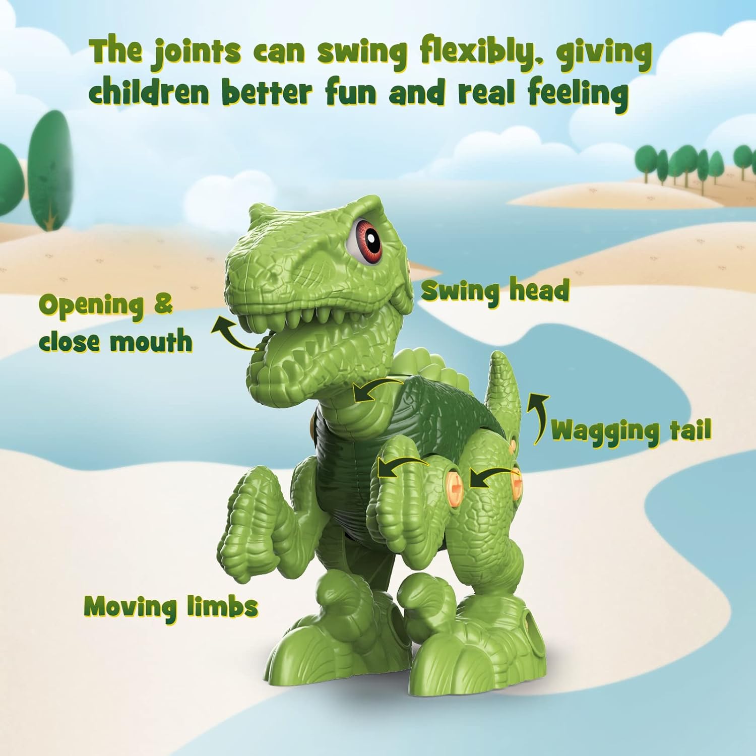 Laradola Dinosaur Toys for 4 5 6 7 8 Year Old Boys, Take Apart Dinosaur Toys for Kids 3-5 5-7 STEM