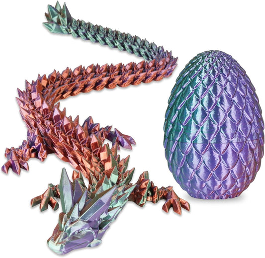 Dragon Eggs with Dragon Inside, 3D Printed Surprise Funny Gifts for Kids, Articulated Dragon Fidget