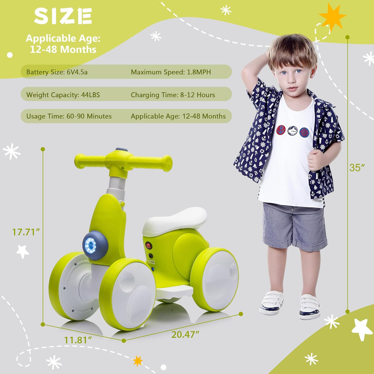 6V Electric Baby Balance Bike with Bubble Machine,4 in 1 Toddler Balance Bike w/Remote Control for