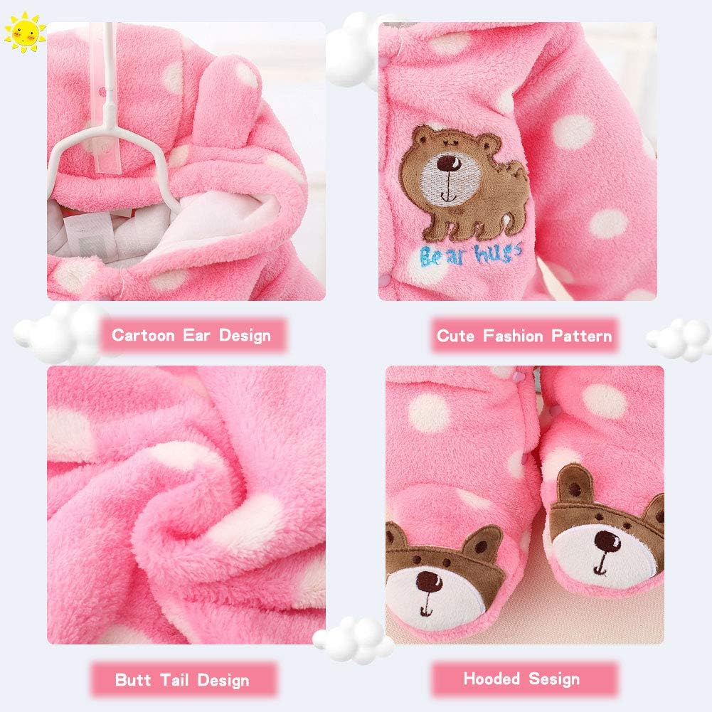 XIFAMNIY Baby Newborn Jumpsuit Footie Hooded Thicken Winter Bunting Outwear Snowsuit Pajamas for