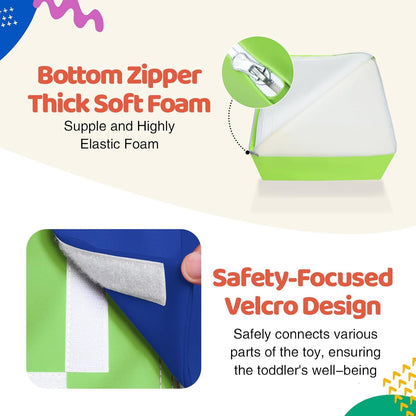 4-Piece PU Leather Baby Foam Climbing Blocks for Toddlers - Soft Play Climbing Toys for Toddlers