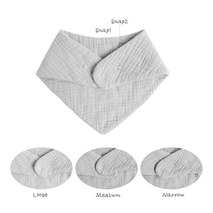 Konssy Muslin Baby Bibs 10 Pack Baby Bandana Drool Bibs 100% Cotton for Unisex Boys and Girls, Soft