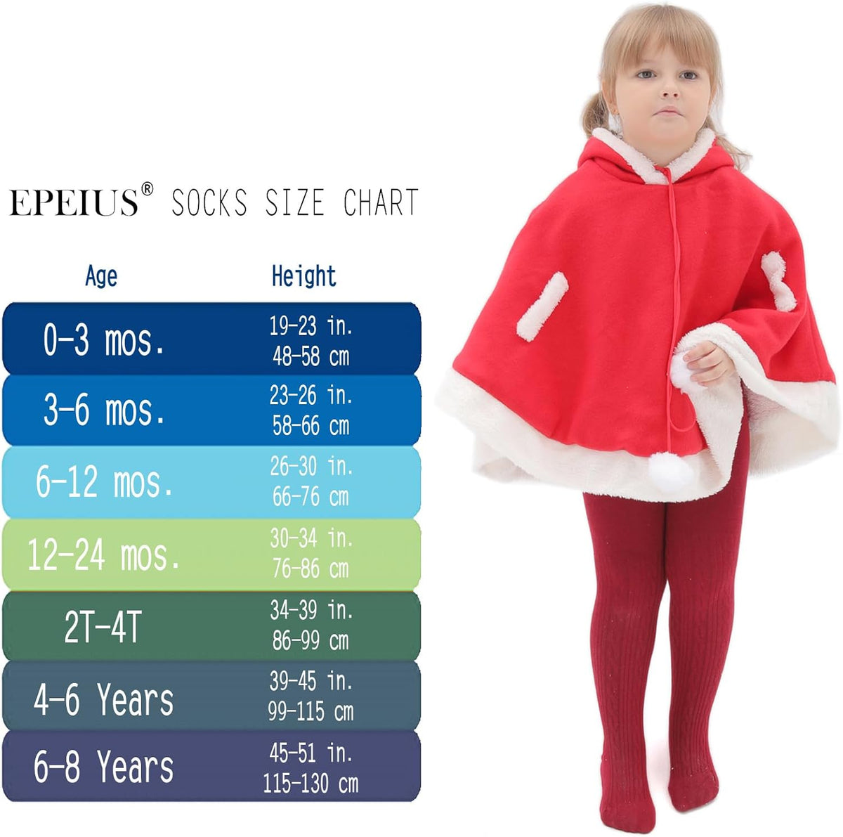 EPEIUS Baby Girl Tights Thick Cable Knit Leggings Stockings Cotton Pantyhose for Newborn Infant