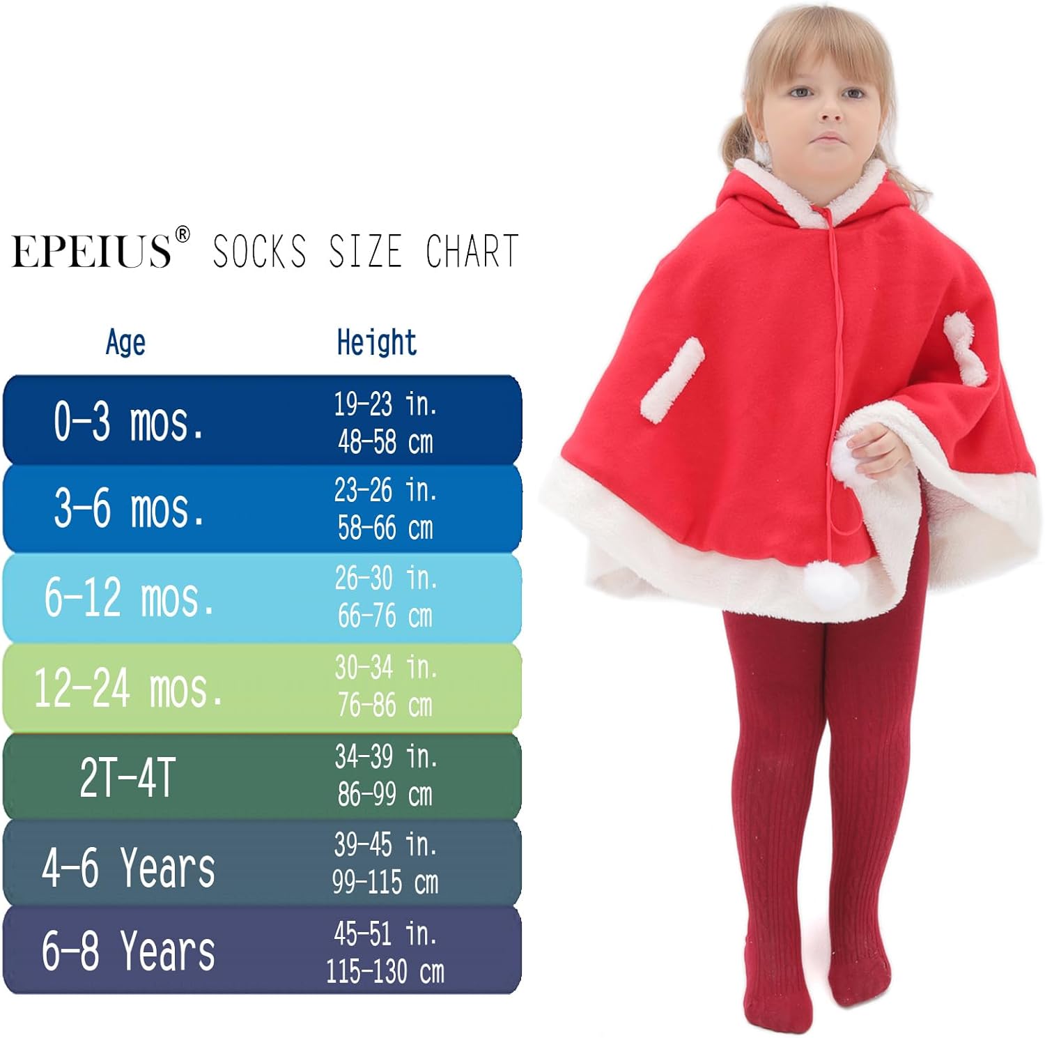 EPEIUS Baby Girl Tights Thick Cable Knit Leggings Stockings Cotton Pantyhose for Newborn Infant
