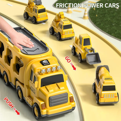 TEMI Construction Truck Boy Toys for 3-5 Year Old Toddlers - Toys for 3 4 5 6 7 Years Old