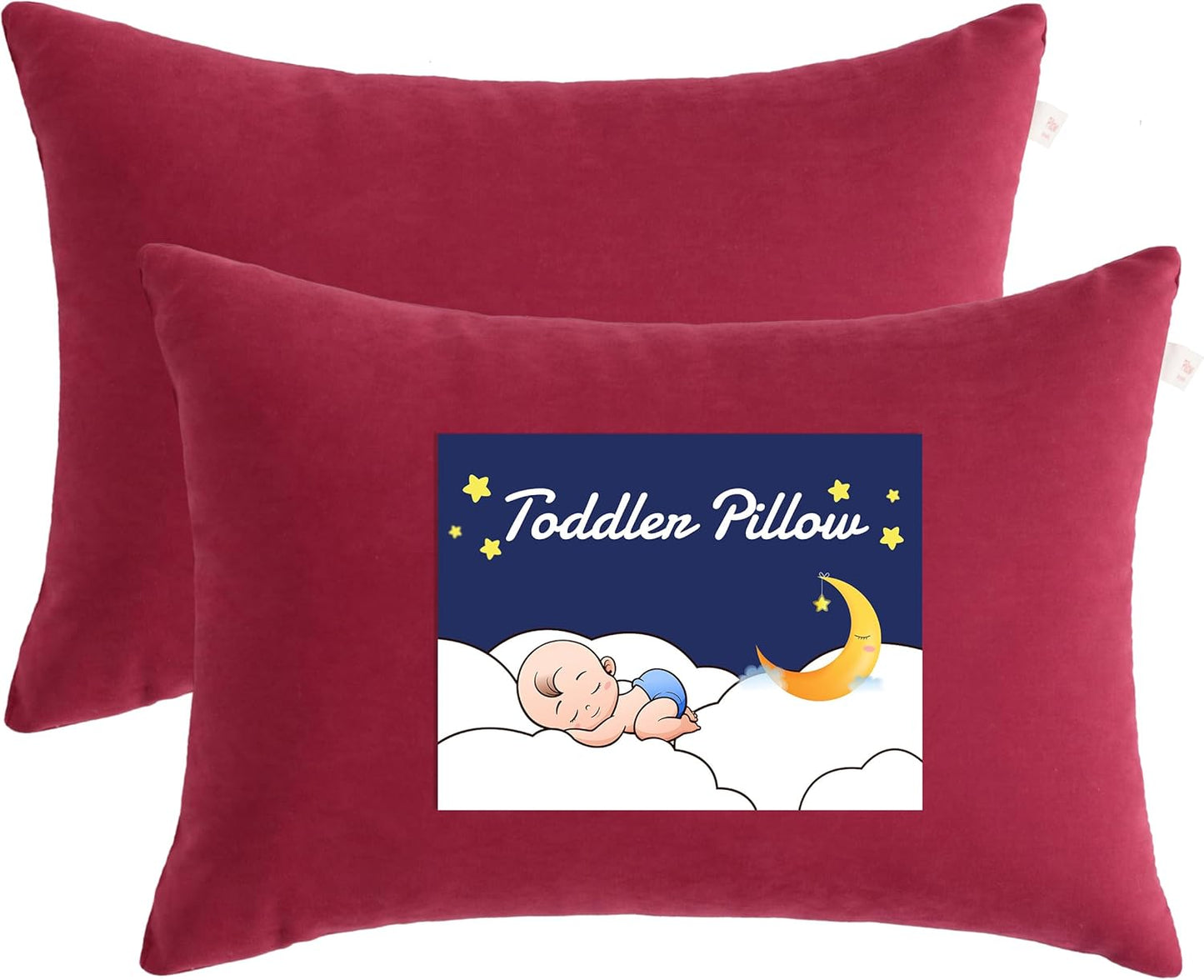 NTBAY Toddler Pillows, Down Alternative 13"x18" Pillows, Machine Washable - Soft and Breathable