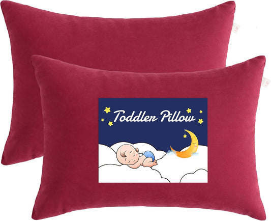 NTBAY Toddler Pillows, Down Alternative 13"x18" Pillows, Machine Washable - Soft and Breathable