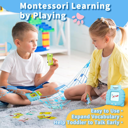 Toddler Toys Bilingual English and Spanish Talking Flash Cards for 1 2 3 4 5 6 Year Old Boys and