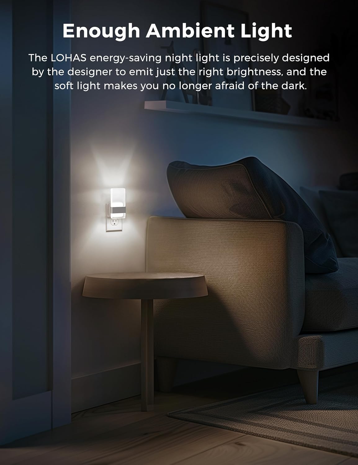 L LOHAS LED Night Light, Night Lights Plug Into Wall, 2 Pack Decorative Nightlight with Light