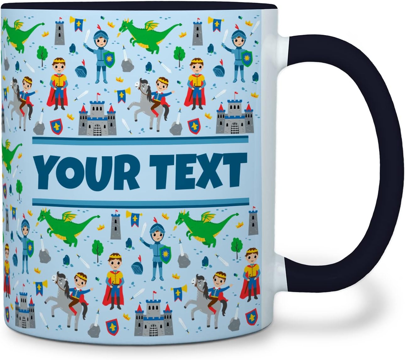 Personalized Mug for Kids - Princes - Custom Name/Text, Ceramic Hot Chocolate/Cocoa/Coffee Cup for