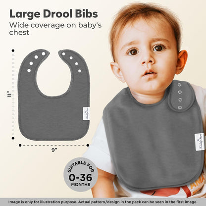 Organic Cotton Baby Bibs – Soft Teething & Drool Bib for Newborns & Toddlers – Hypoallergenic