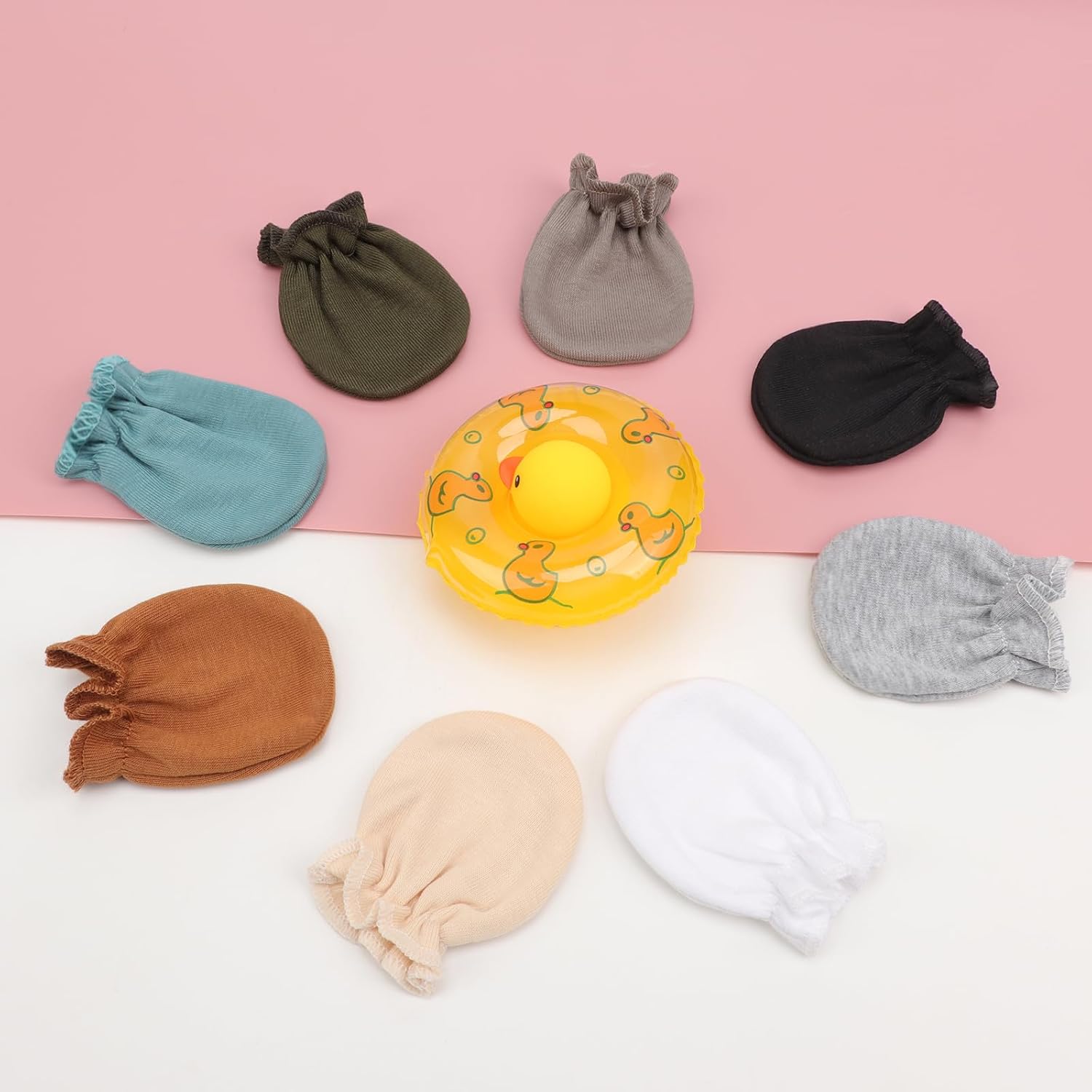 Newborn Baby Mittens No Scratch Cotton Elastic Wrist Gloves Infant Toddler Mittens for Baby Boy