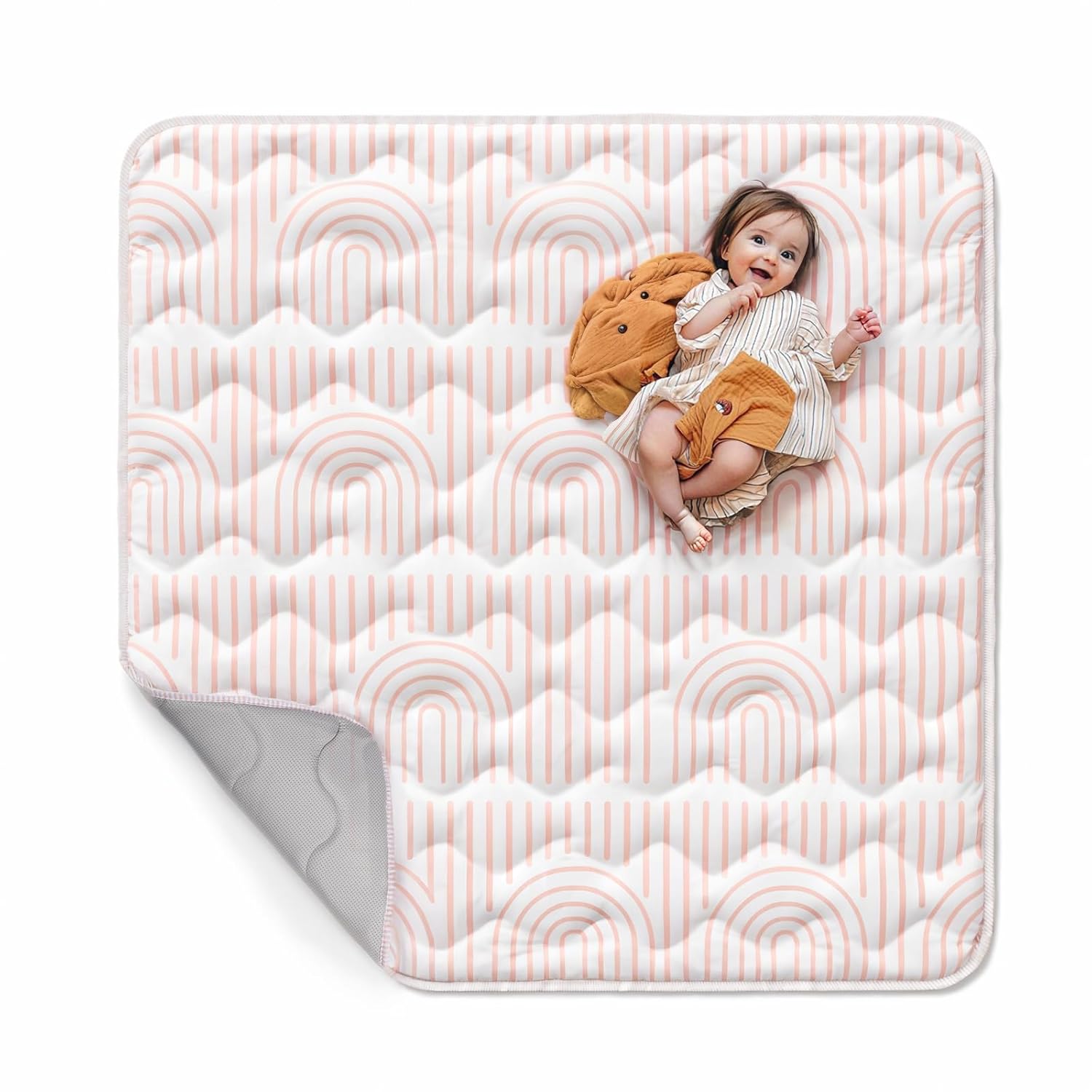 Mallify Baby Play Mat 50"x50", Non-Slip Baby Mat for Floor, Soft Thicker Playpen Mat, Portable