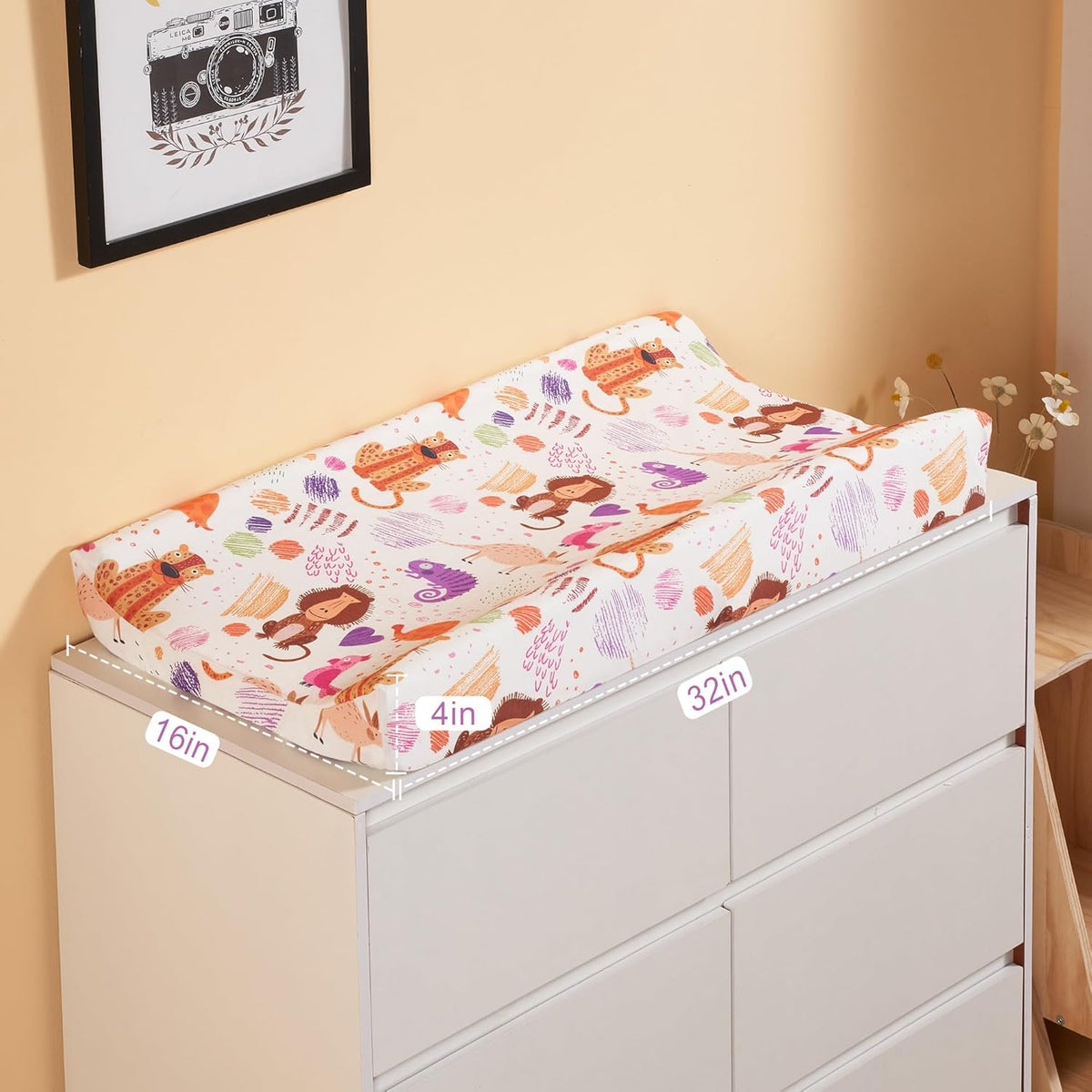 TILLYOU Baby Changing Pad Cover, Changing Table Cover for Girls Boys, Ultra Soft Breathable, 2 Pack
