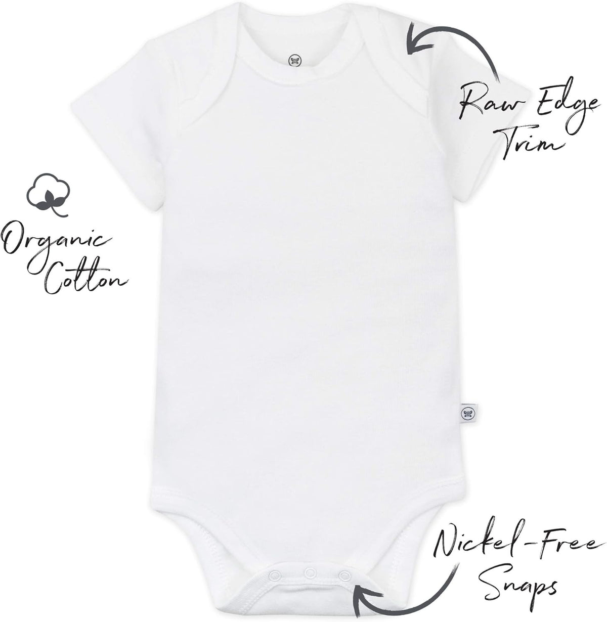 HonestBaby unisex-baby 10-pack Short Sleeve Bodysuits One-piece 100% Organic Cotton for Infant Baby