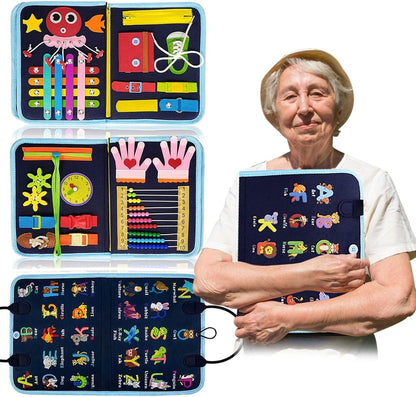 Busy Board, Fidget Blanket for Autistic Children and Adults, Sensory Blanket Montessori Toys for