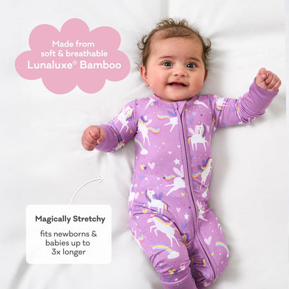 Little Sleepies Pajamas for Baby Boys & Girls, Viscose from Bamboo Baby Pajamas, Preemie & Newborn