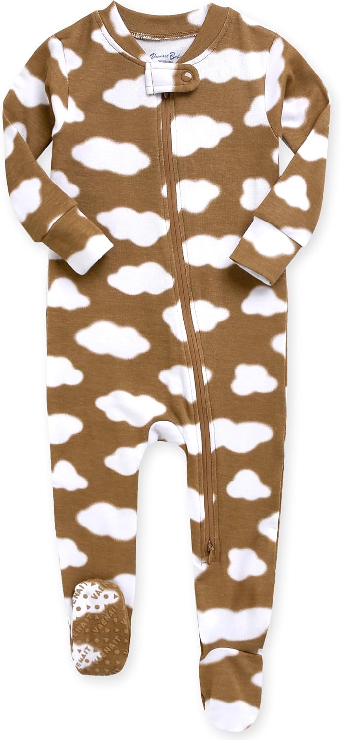 VAENAIT BABY Infant Toddler Boys Girls Footed Pajamas One-PIece Romper Sleep and Play 0M-2T