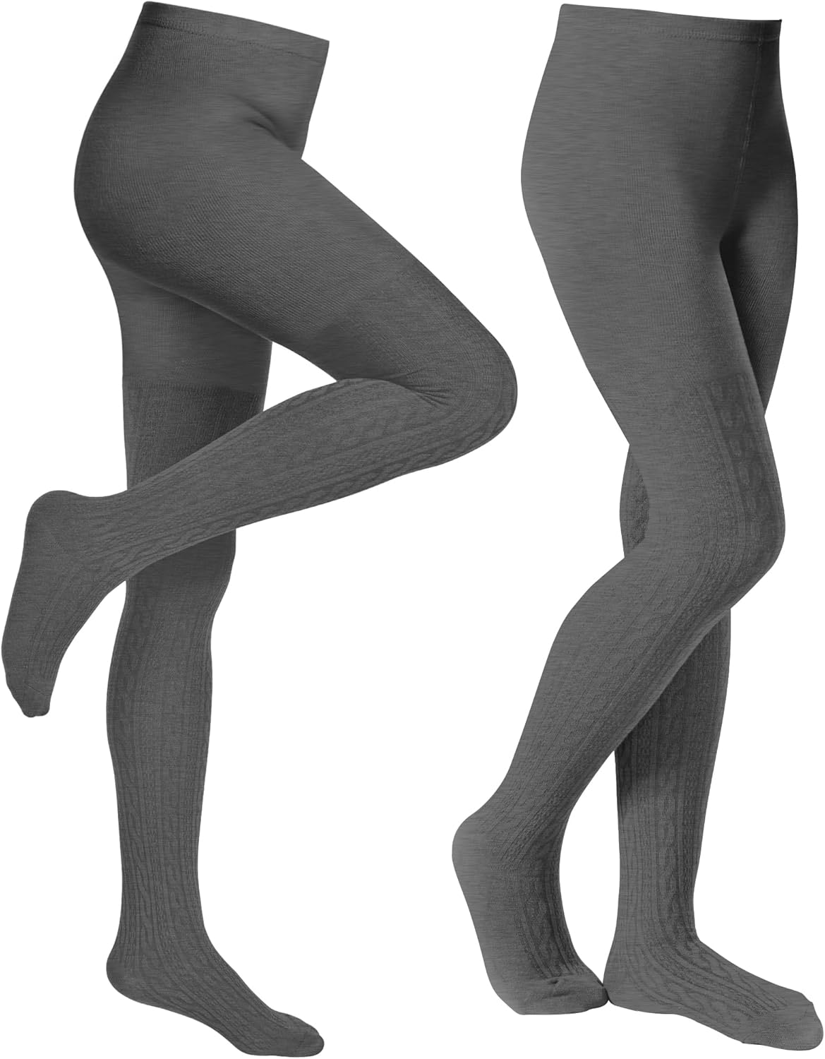 Baby Girls Tights Cable Knit Toddler Leggings Winter Solid Cotton Tights School Stockings 2 Pack