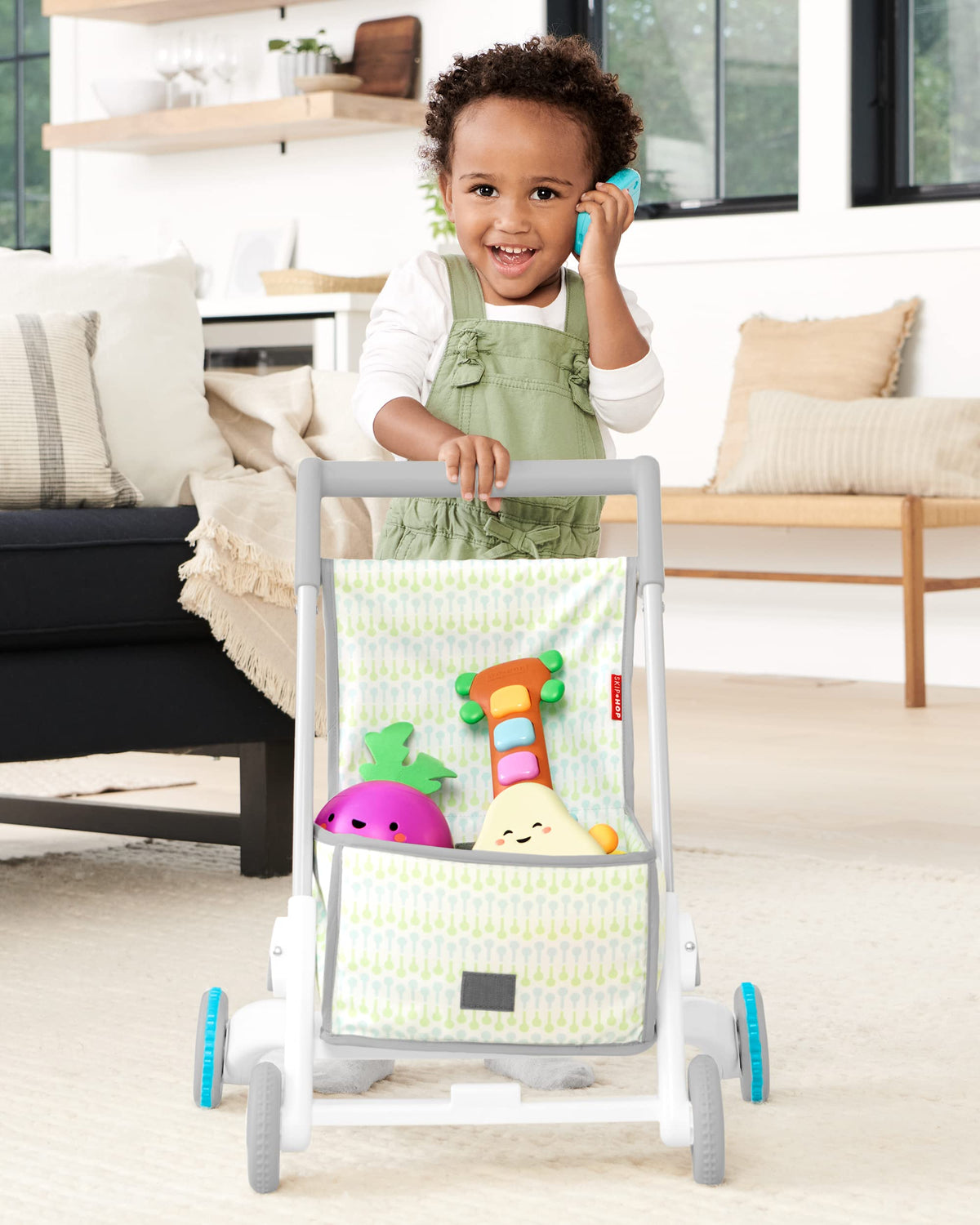 Skip Hop Baby Walker 4-in-1 Sit to Stand Convertible Light Up Walker with 40+ Activities Explore &