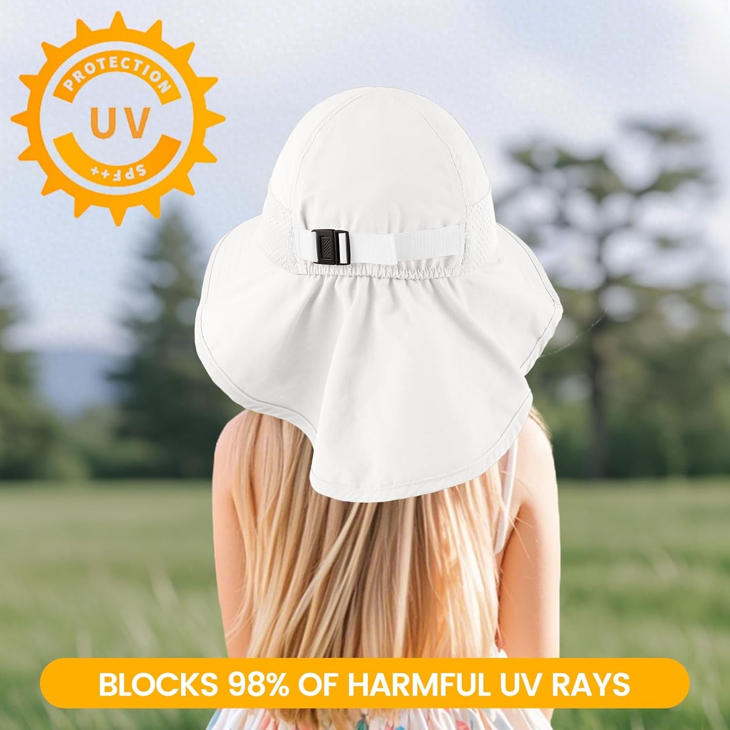 Baby Sun Hat with Neck Flap for Sun Protection Toddler Beach Hat UPF 50+ Outdoors 0-6 Years Boys
