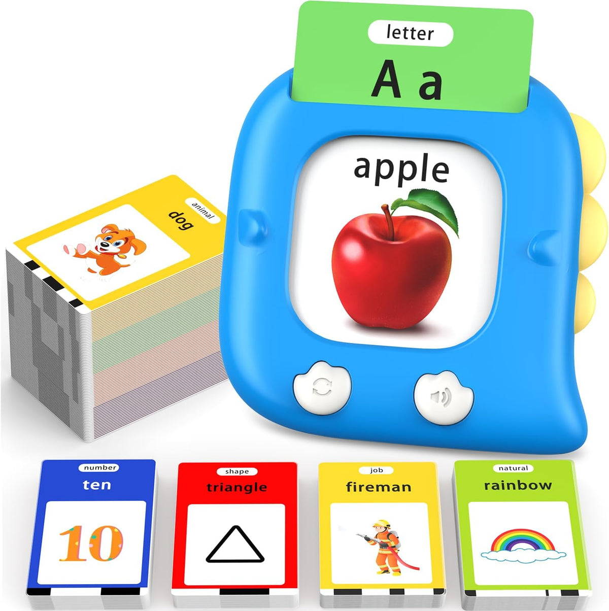 Kidzdo 520 ABCs Talking Flash Cards, Christmas Birthday Gifts for 2 3 4 5 6 Year Old Boys Girls