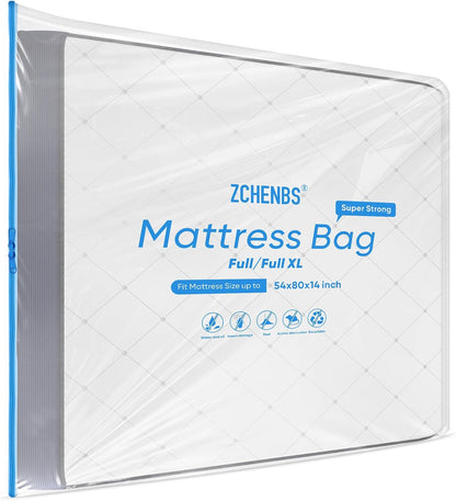 ZCHENBS® – Mattress Bags for Moving and Storage,Mattress Bag with Zippers,5 Mil Ultra-Thick Bed
