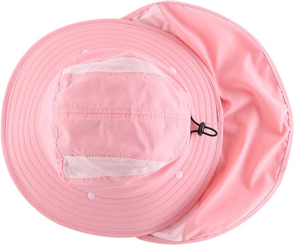 Home Prefer UPF 50+ Boys Sun Hat with Neck Flap Wide Brim Summer Beach Bucket Hat for Boys Girls