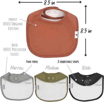 DiaperSquad's Baby Bibs for Drooling and Teething, Bibs for Boys, Baby Girl - Solid Cotton Baby