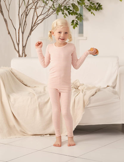 AVAUMA Stripe Pattern Baby Boys Girls Pajama Set Kids Toddler Snug fit Ribbed Sleepwear pjs for