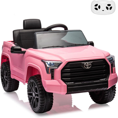 Electric Car for Kids, Licensed Toyota Tundra 12V Electric Truck, Off-Road Kids Car w/Remote