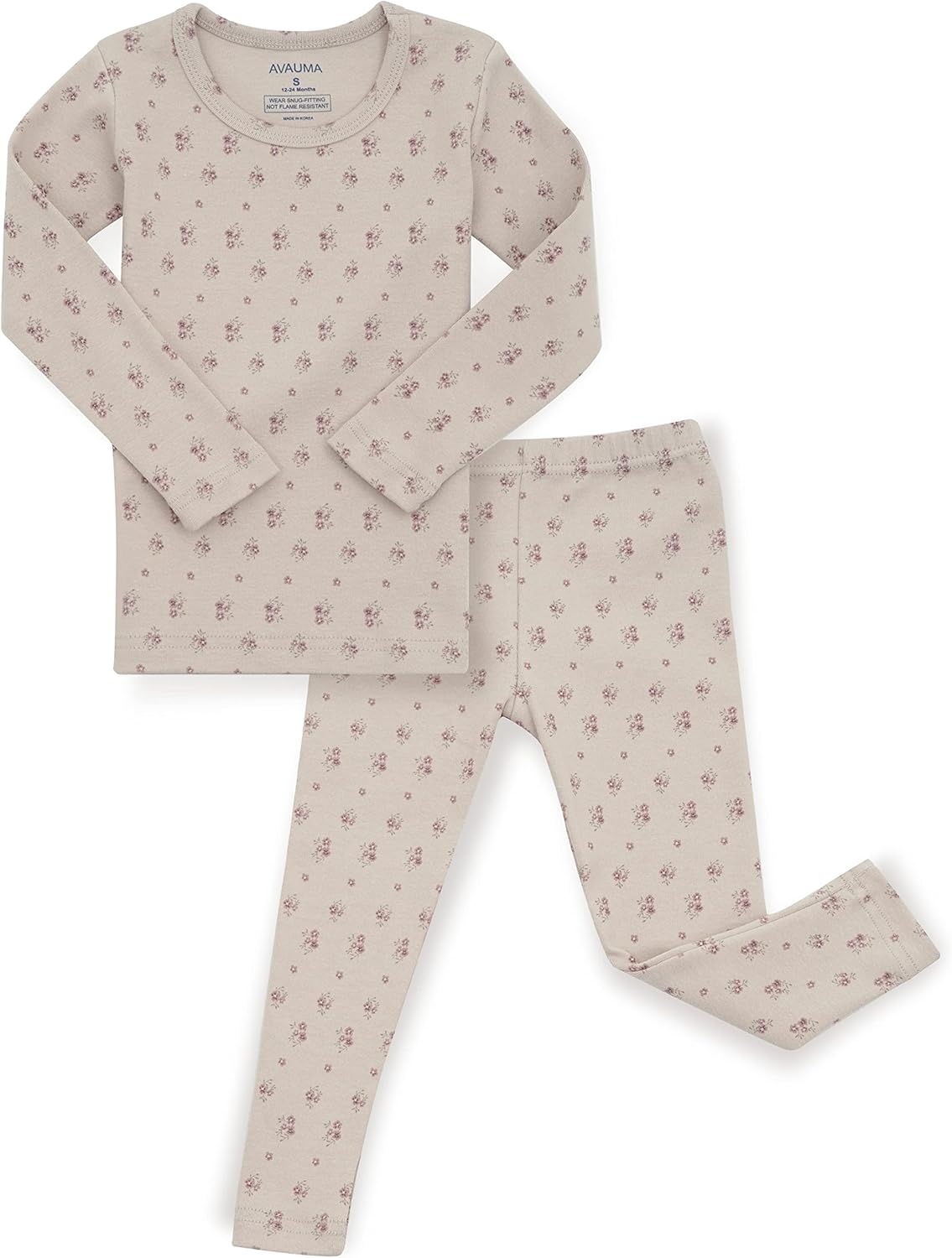 AVAUMA Baby Boys Girls Pajama Set 6M-7T Kids Cute Toddler Snug fit Pattern Design Pjs Cotton