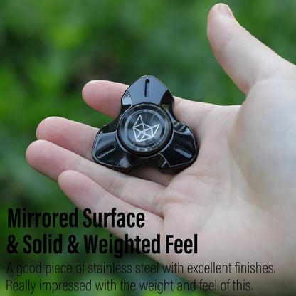 FREELOVE Metal Fidget Spinner, Stainless Steel Heavy, Long Spinning Toys, Cool Silent, Small Mini