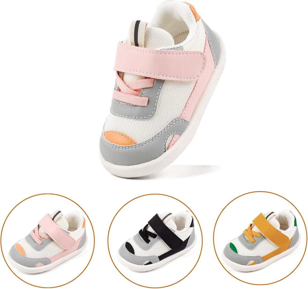 Baby Boy Girl Shoes Infant Non Slip Sneakers Breathable Lightweight Toddler First Walking Shoes 6