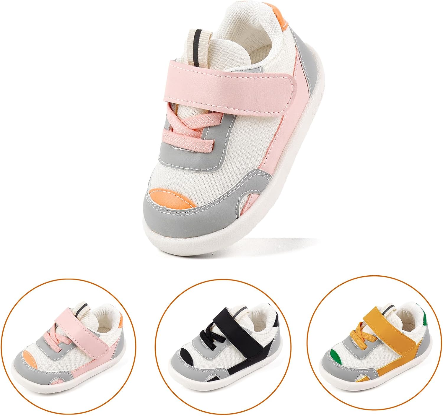 Baby Boy Girl Shoes Infant Non Slip Sneakers Breathable Lightweight Toddler First Walking Shoes 6