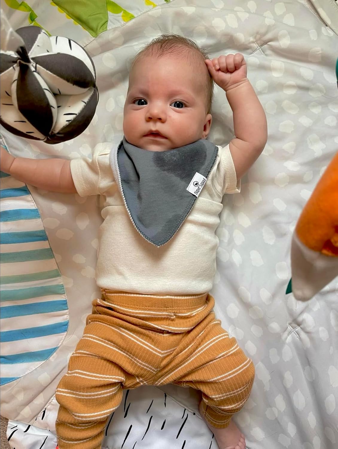 DiaperSquad's Baby Bibs for Drooling and Teething, Bibs for Boys, Baby Girl - Solid Cotton Baby